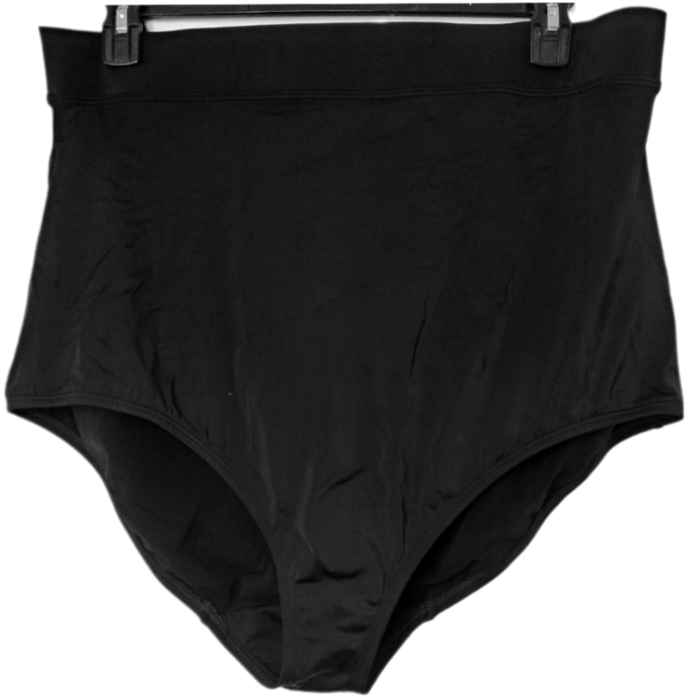 22 Lane Bryant Cacique Women's Black High Waist Swim Brief Swimsuit Bottoms